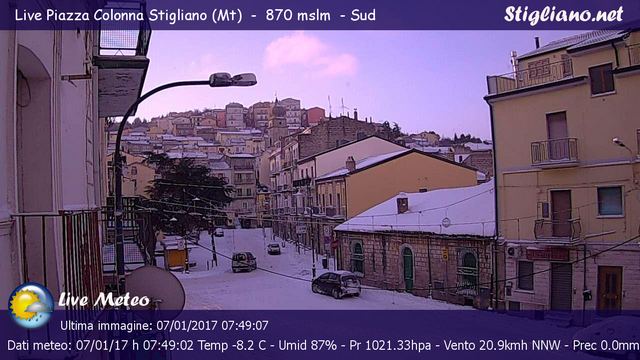 Maltempo gennaio 2017 - webcam di piazza Colonna